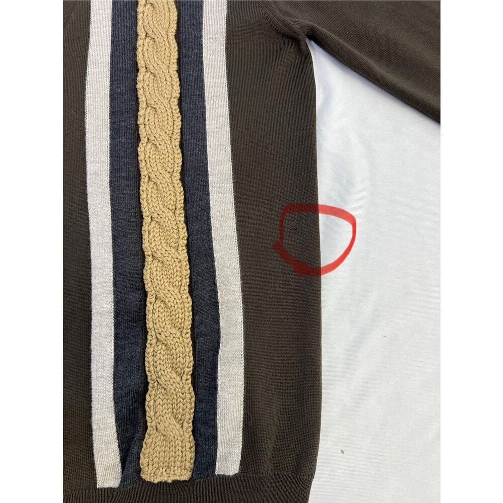 Prada Men’s Cable Knit Cardigan Sweater Size 50‎ US M Brown Wool Cashmere - Picture 16 of 16